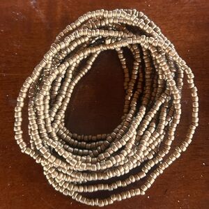 Lot of 7 different colors of 10 strands bead necklaces various lengths